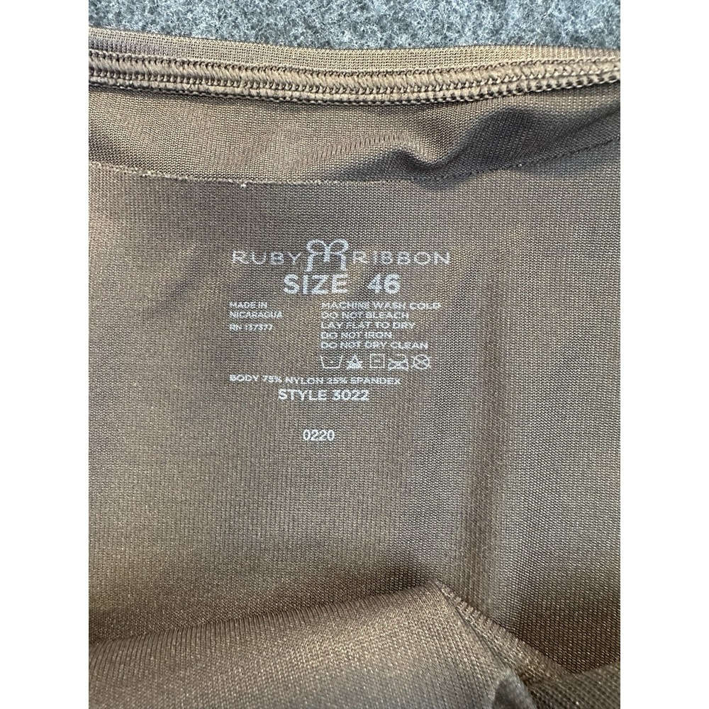 *Flawed Ruby Ribbon Lace Cami Size 46 Brown Shapewear 3022 Sculpting Tank Top - Picture 9 of 12